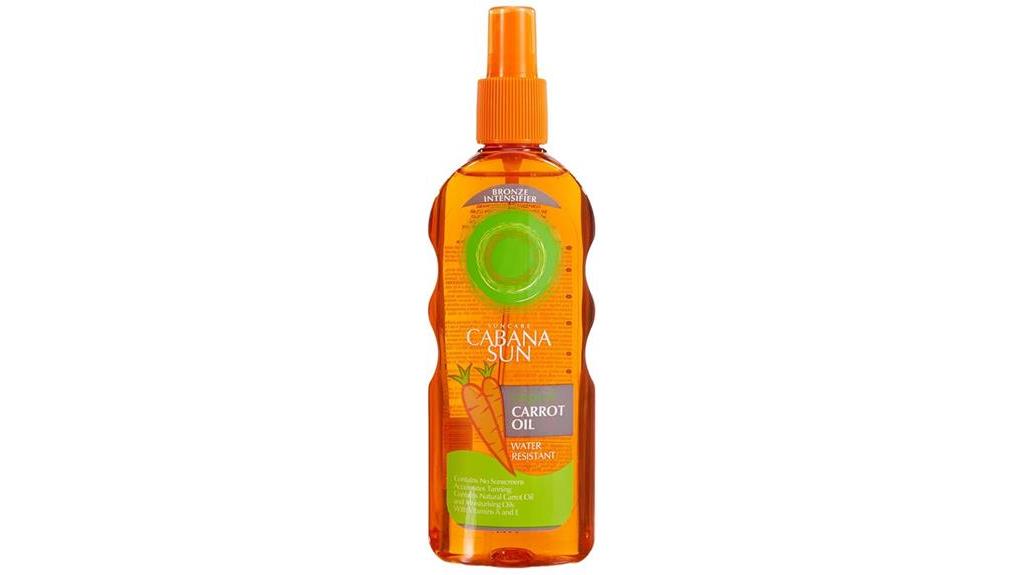 accelerated tanning carrot oil