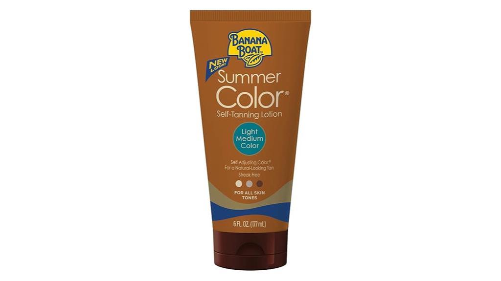 banana boat self tanning lotion