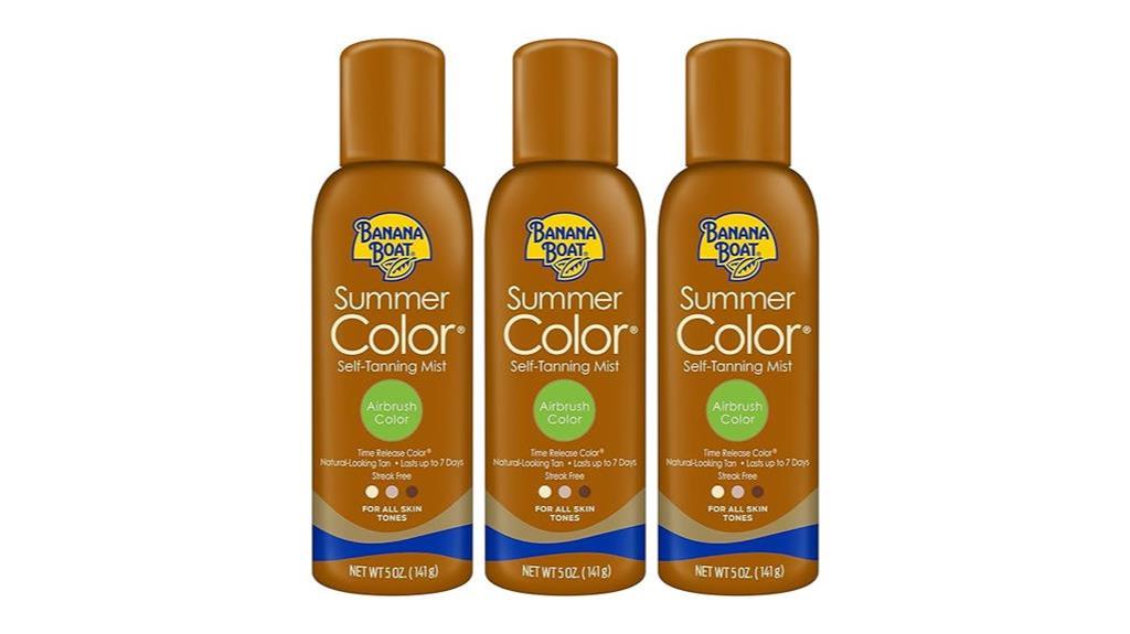 banana boat tanning spray pack