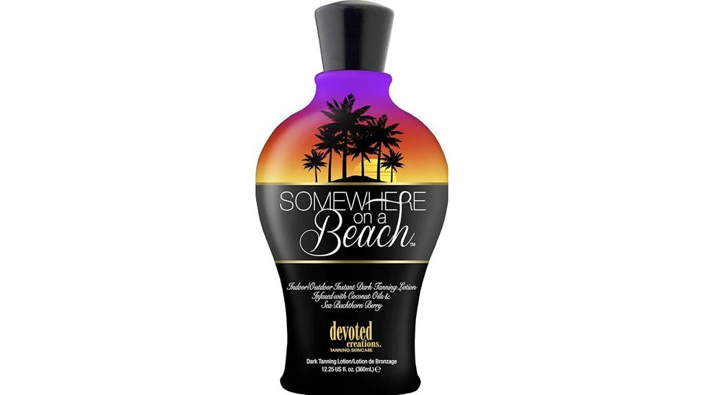 beach instant dark tanning lotion