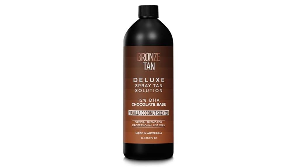 bronze tan spray solution