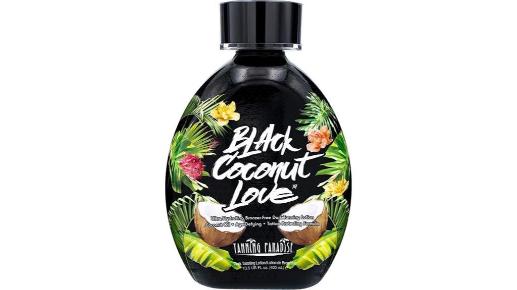 coconut infused tanning lotion