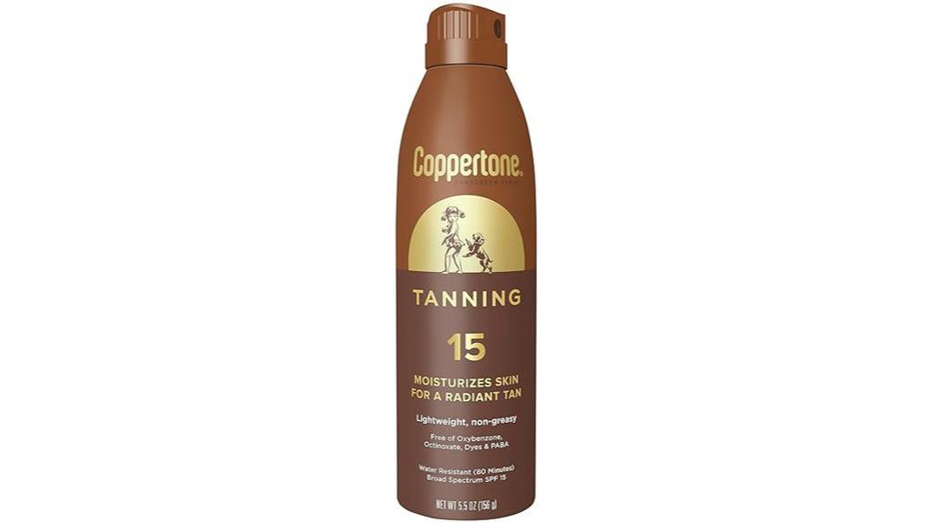 coppertone spf 15 spray