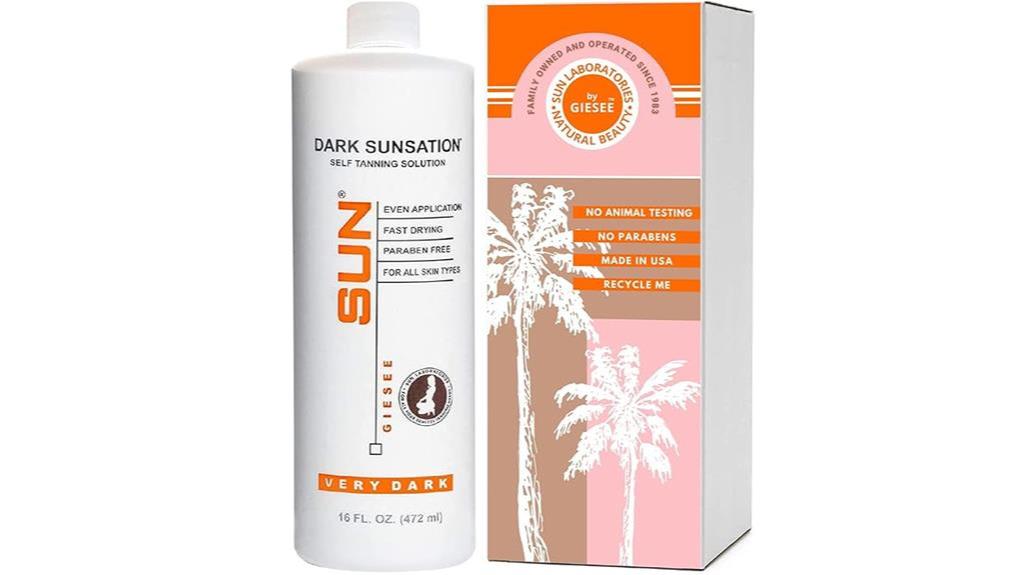 dark sunsation tanning solution