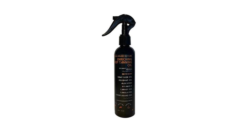 deep tanning oil spray