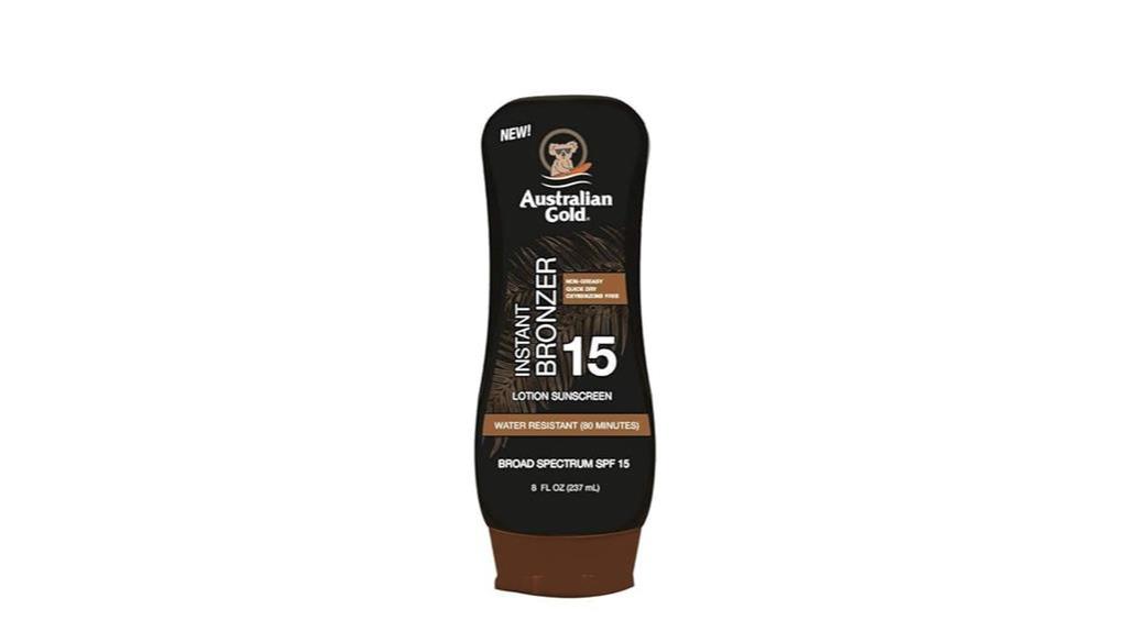 instant bronzer sunscreen lotion