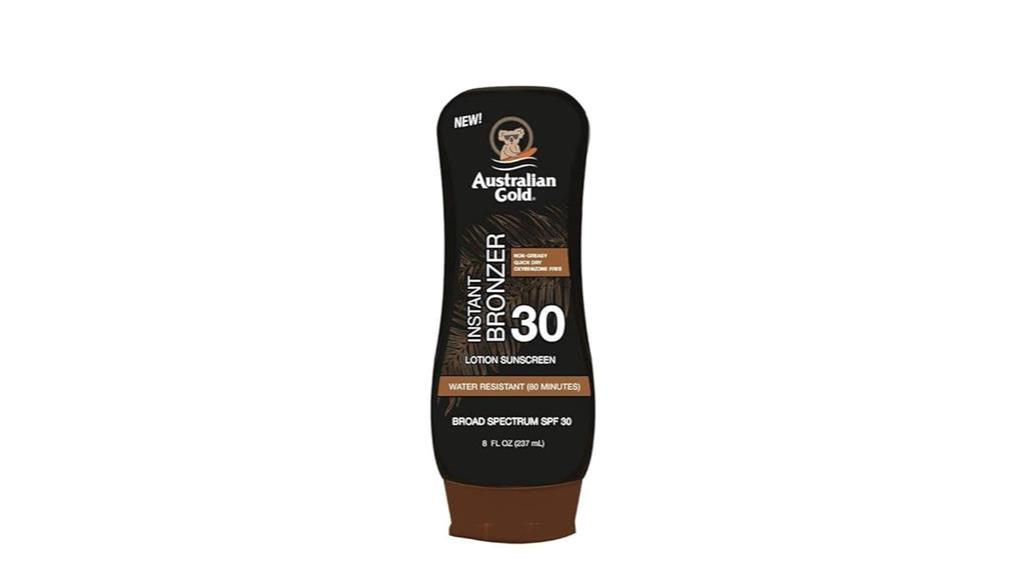 instant bronzer sunscreen lotion