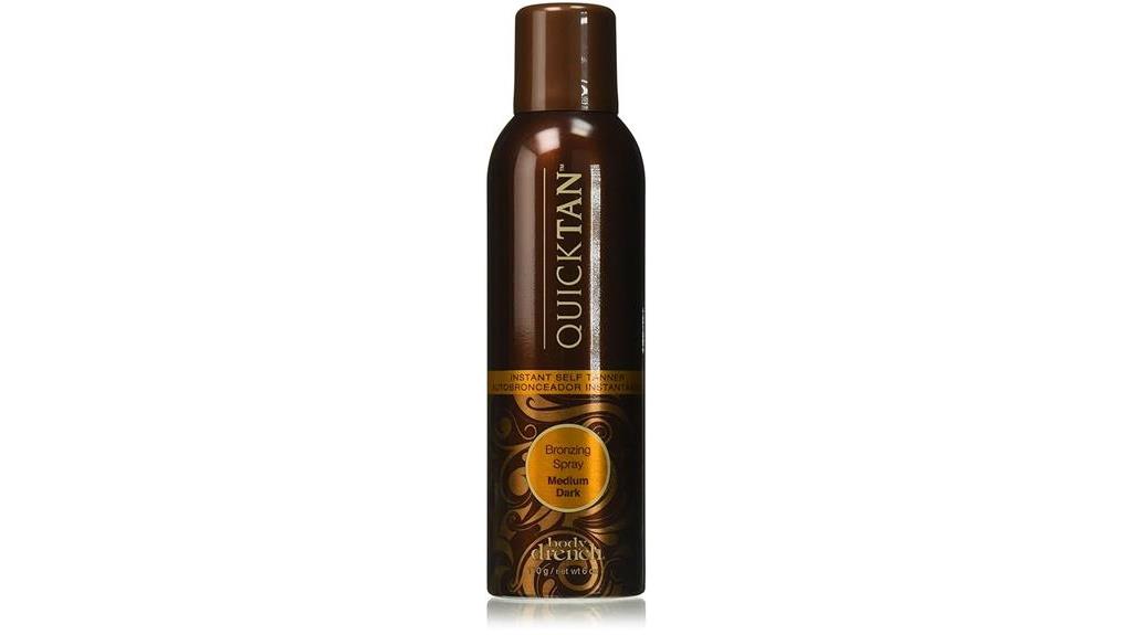 instant self tanning spray