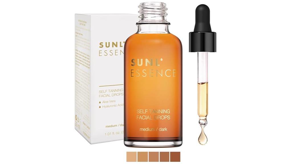 medium dark self tanning drops