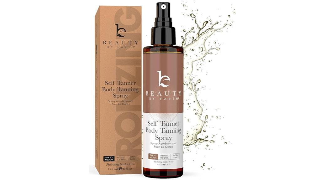 organic self tanner spray