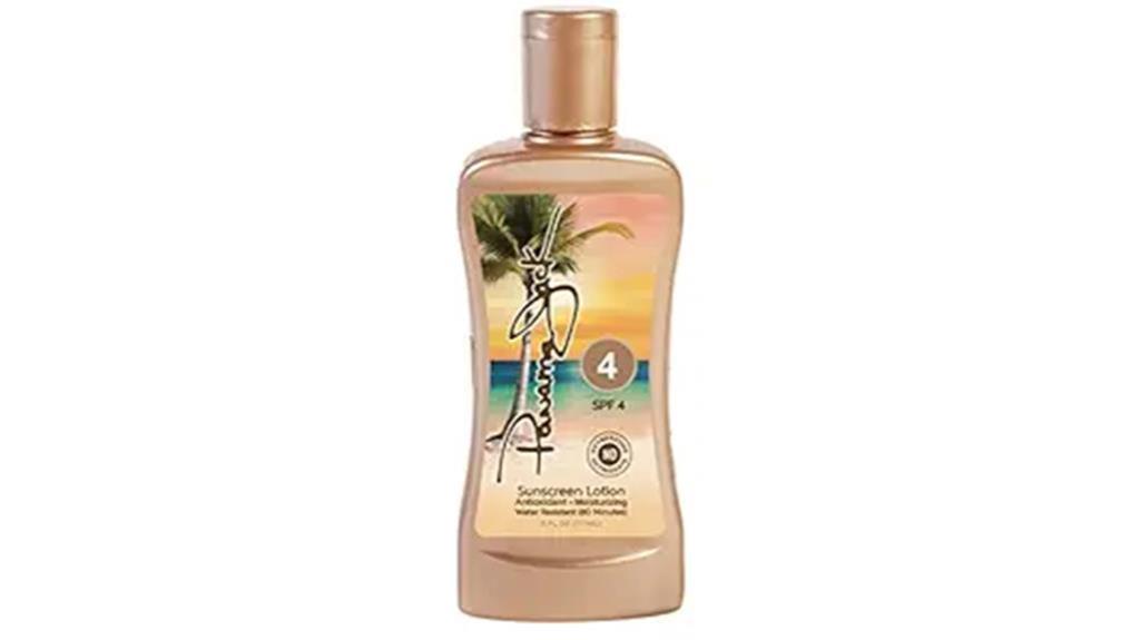 panama jack spf 4 tanning