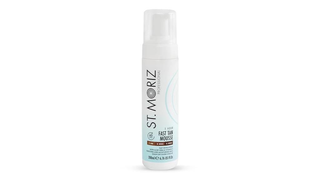 quick absorbing self tanner mousse