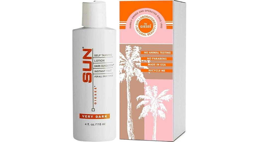 sunless tanning lotion 4 oz