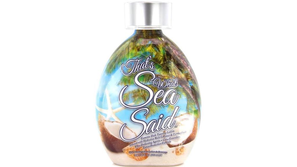 tanning lotion sea accelerator