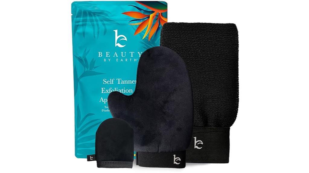 tanning mitt and gloves