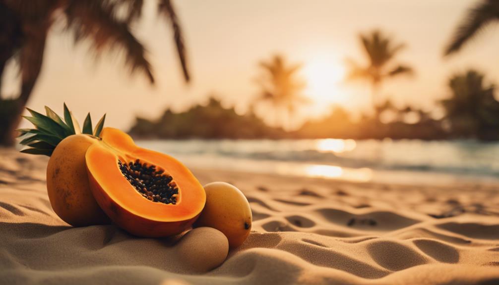 tropical fruit enhances tan