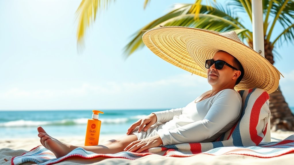 apply sunscreen wear protective clothing
