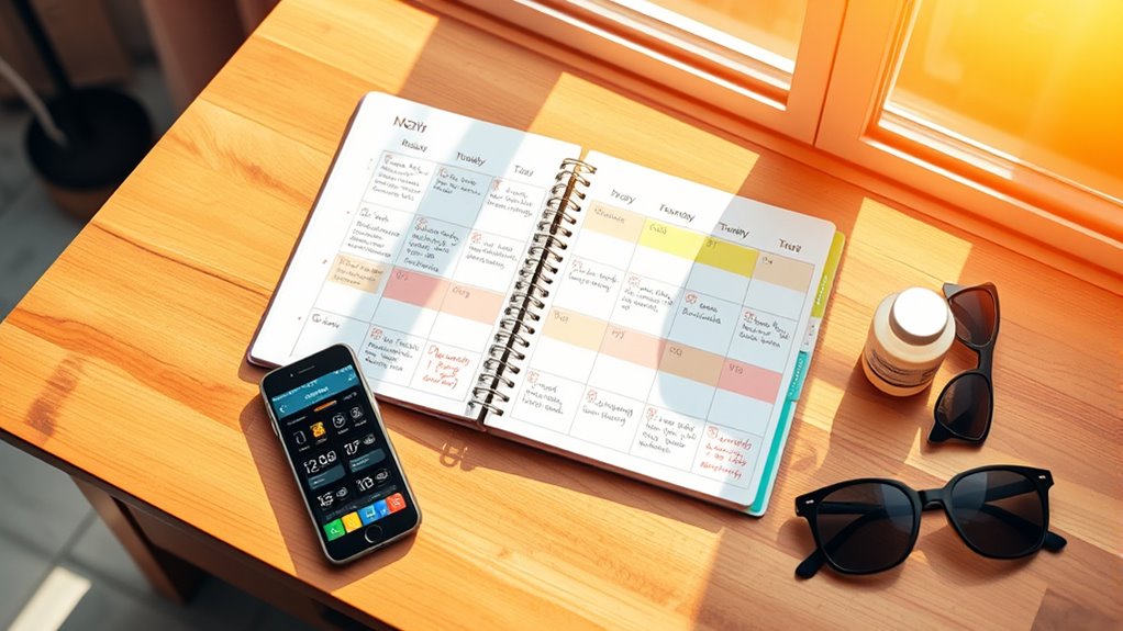 consistent tanning routine schedule