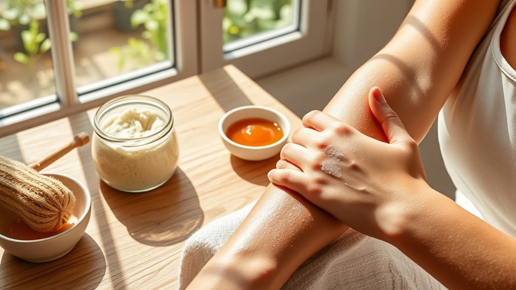 exfoliate before tanning properly
