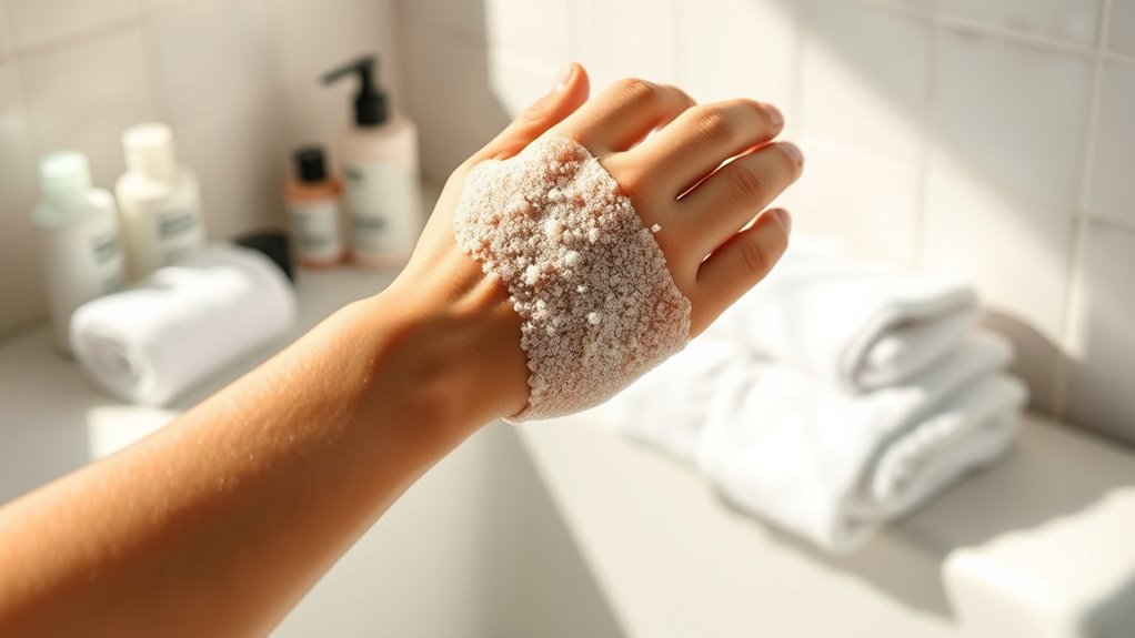 exfoliate thoroughly before tanning