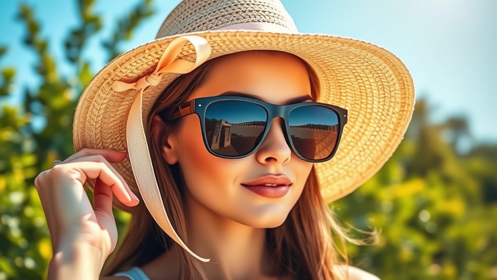 hats and sunglasses protection