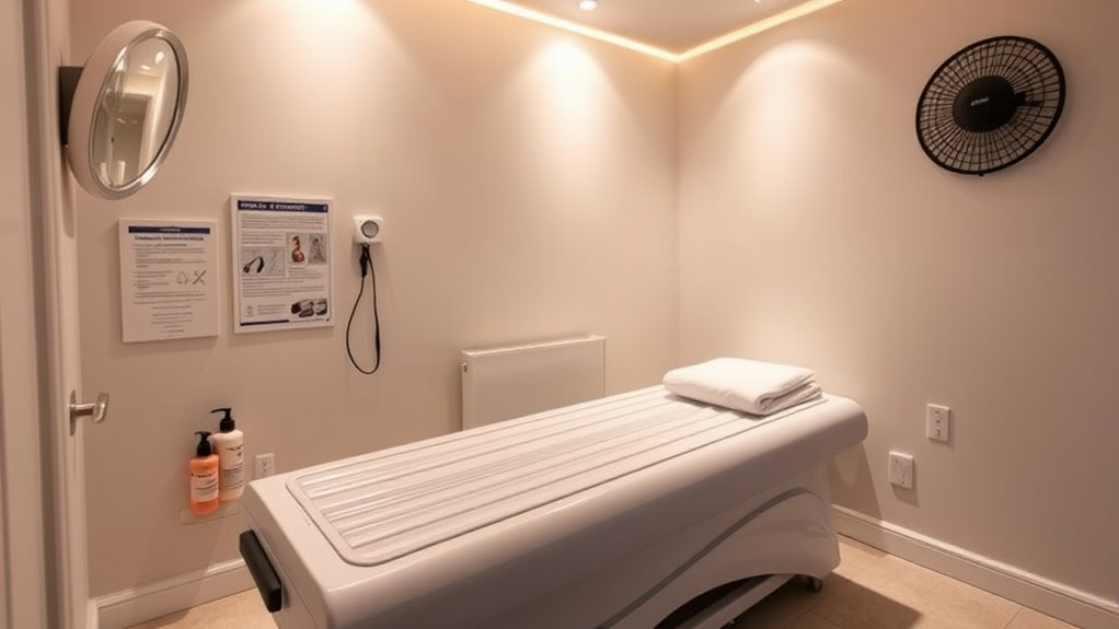 safe tanning equipment setup