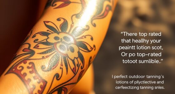 tattoo safe tanning lotion selection