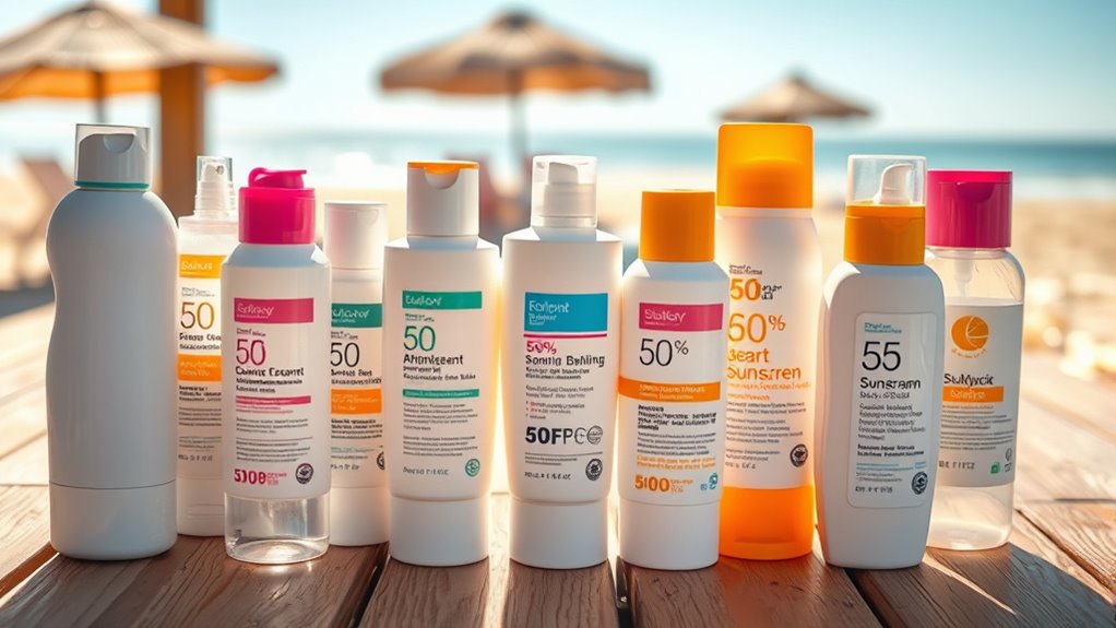 types of tanning sunscreens