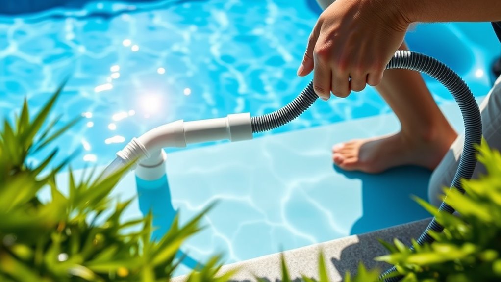 adjust hose length and flow