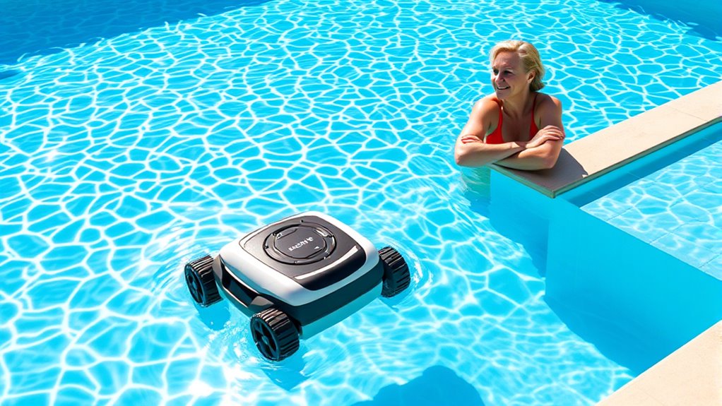 automatic effortless pool cleaning