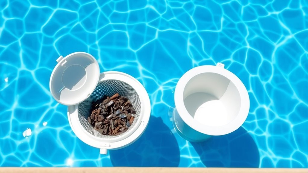 clean skimmer and pump basket