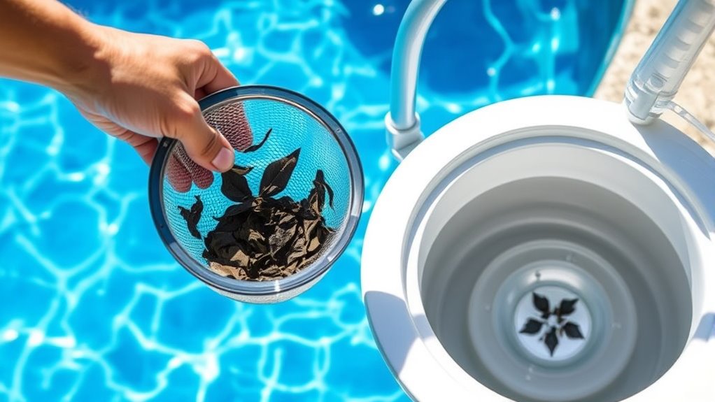 clean skimmer and pump baskets