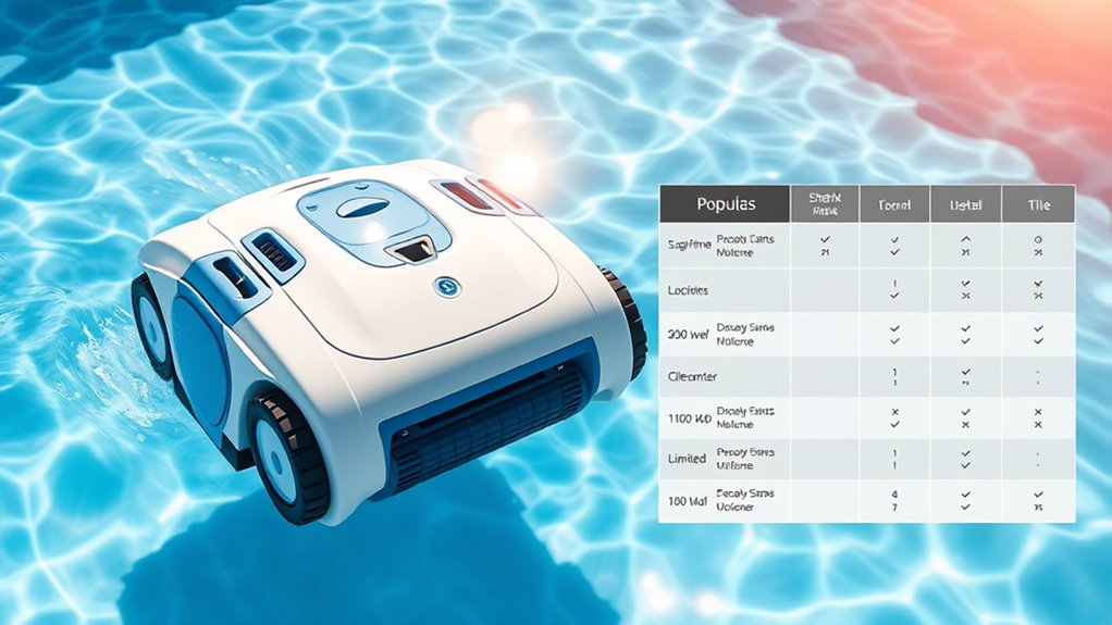 compare top robotic pool cleaners