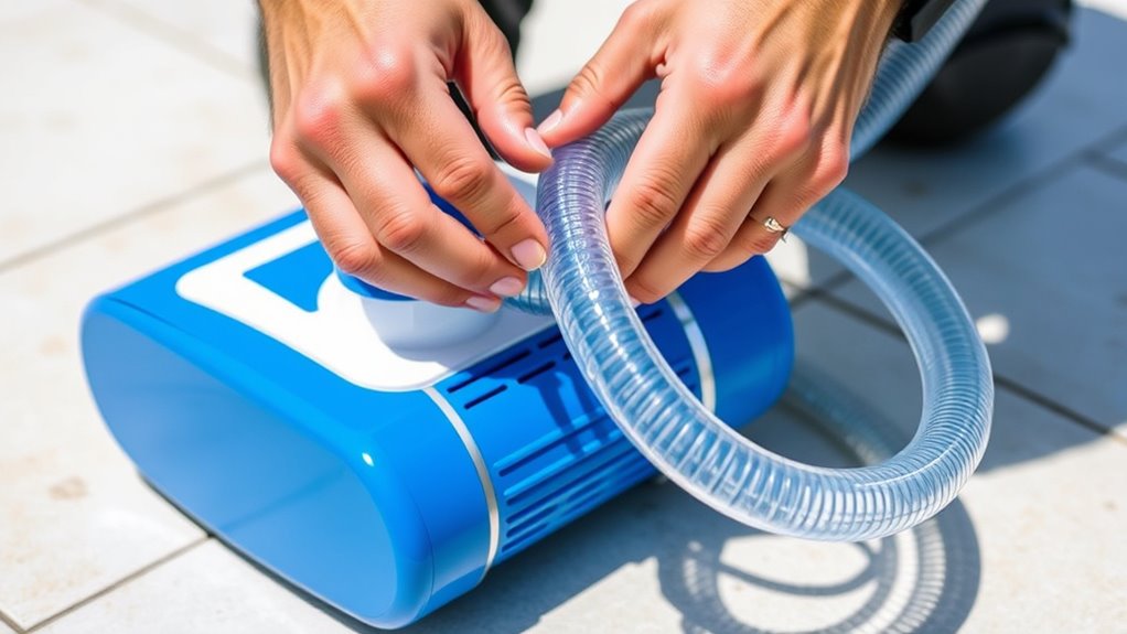 inspect and replace damaged hose