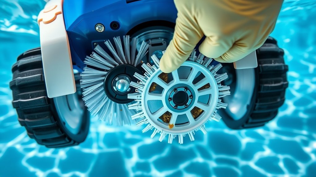 maintain brushes and wheels