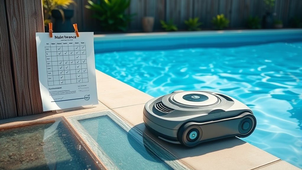maintain robotic pool cleaner