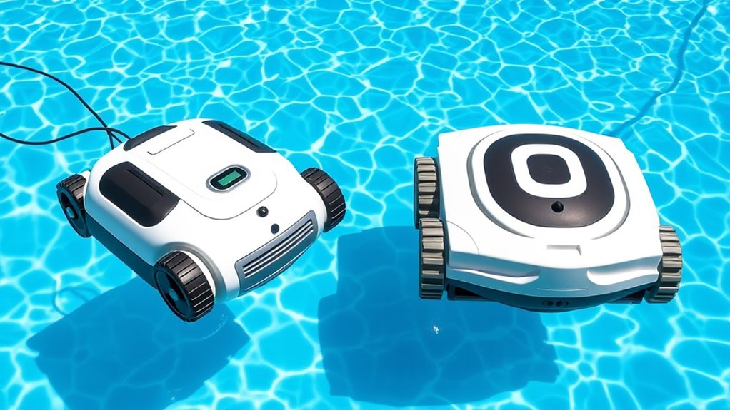 pool size and debris