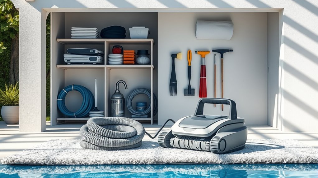 prepare pool cleaner for storage
