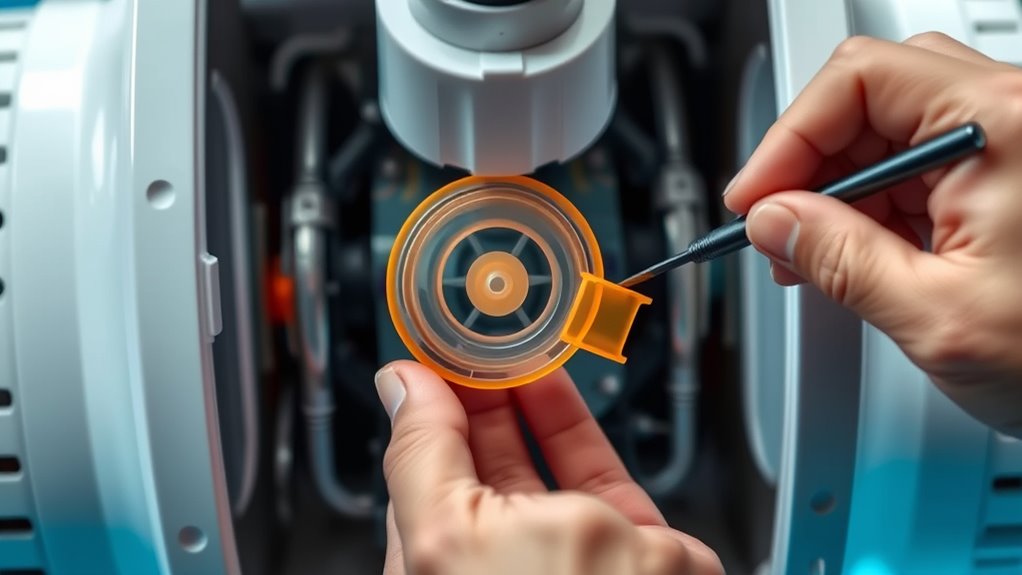 replace diaphragm carefully