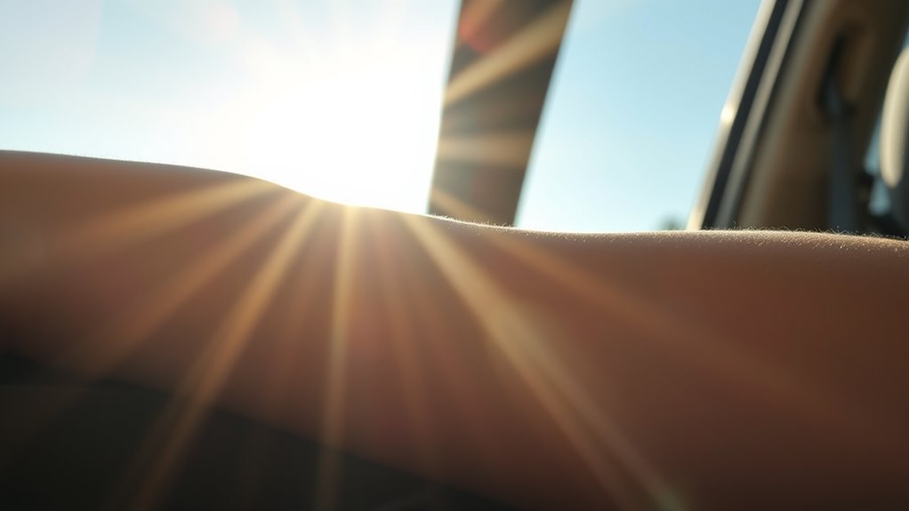 car windows block sunburn
