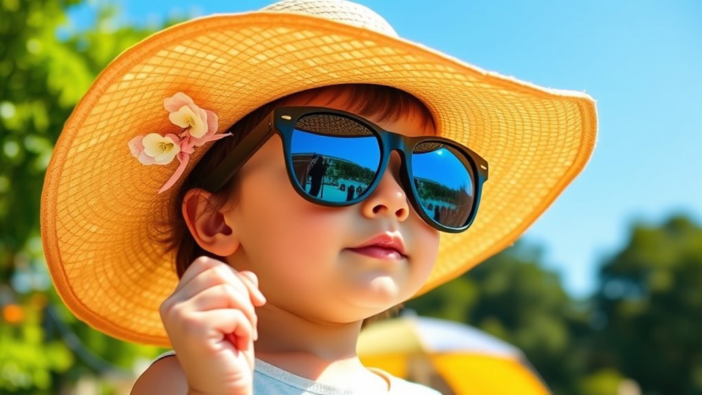 shielding kids eyes from sun