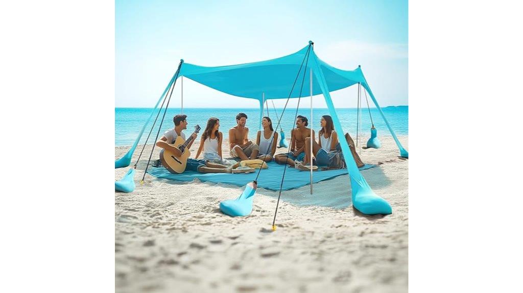 10x10ft beach sun shelter