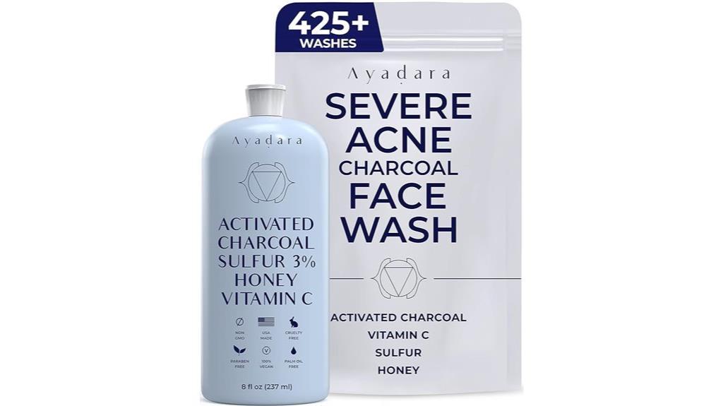 acne fighting charcoal face wash