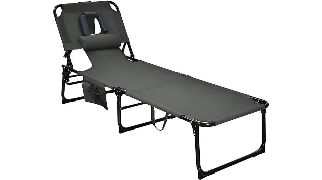 adjustable tanning chair features