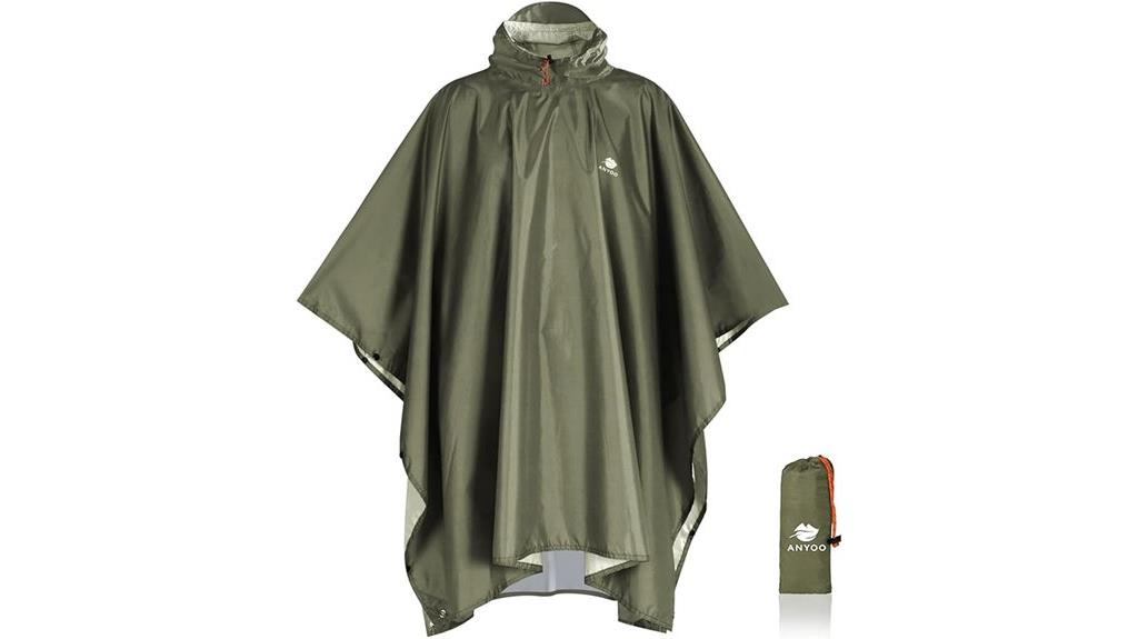 adult waterproof hooded poncho