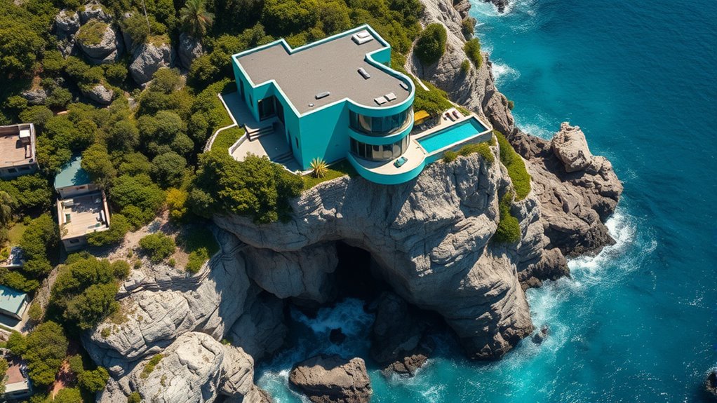 artful cliffside architectural harmony