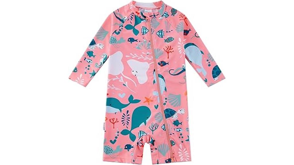 baby girl sun protective swimsuit