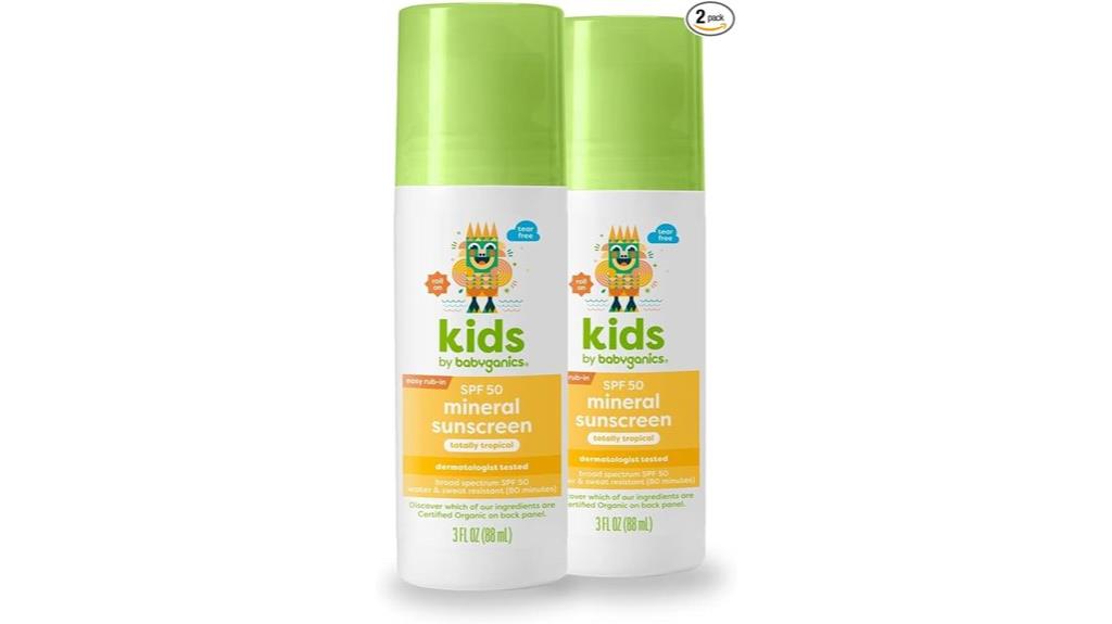 babyganics spf 50 kids sunscreen