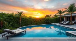 backyard luxury pool oasis