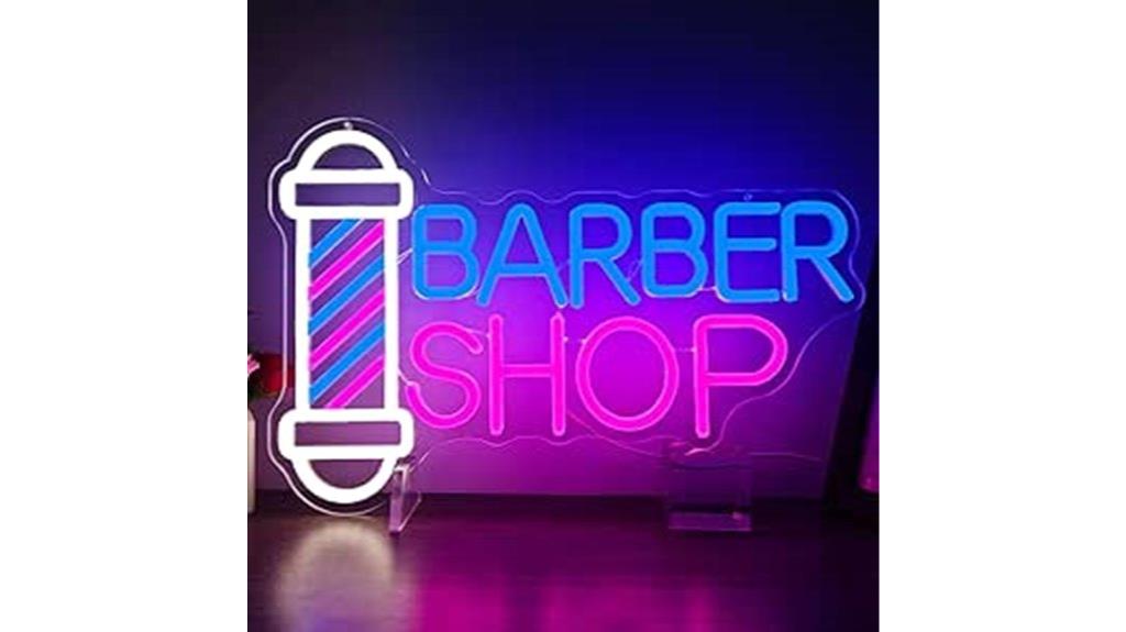barber neon wall light